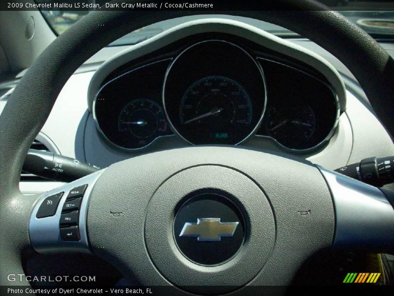 Dark Gray Metallic / Cocoa/Cashmere 2009 Chevrolet Malibu LS Sedan