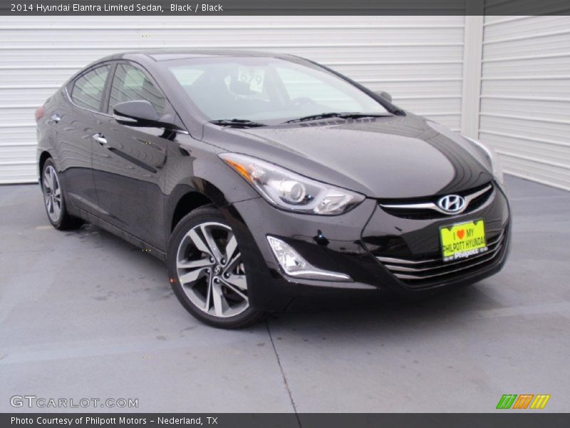 Black / Black 2014 Hyundai Elantra Limited Sedan