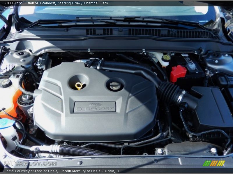 Sterling Gray / Charcoal Black 2014 Ford Fusion SE EcoBoost