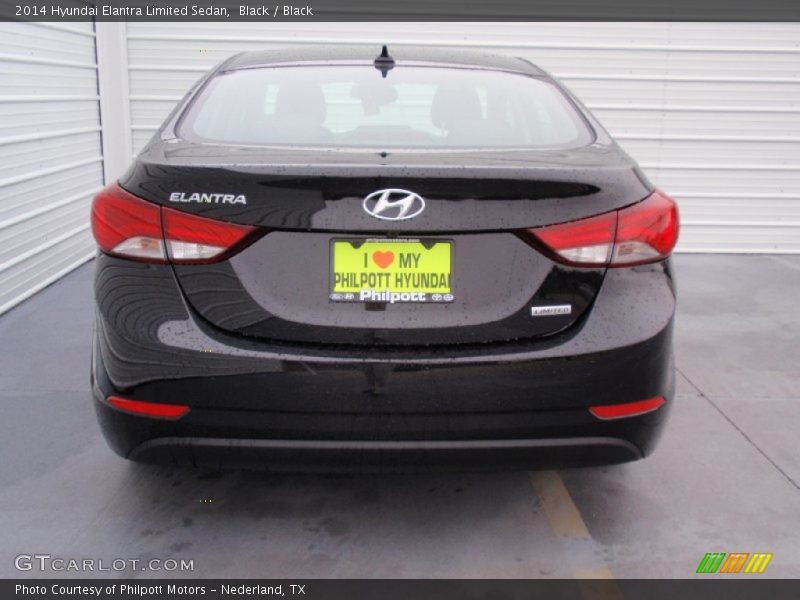 Black / Black 2014 Hyundai Elantra Limited Sedan
