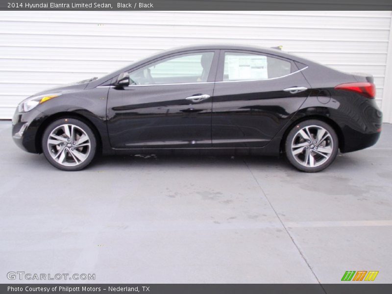 Black / Black 2014 Hyundai Elantra Limited Sedan