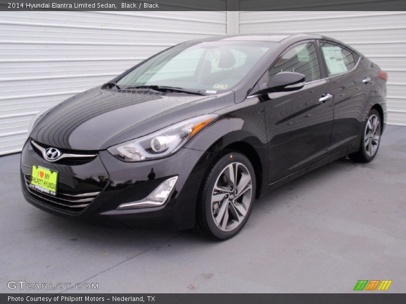 Black / Black 2014 Hyundai Elantra Limited Sedan