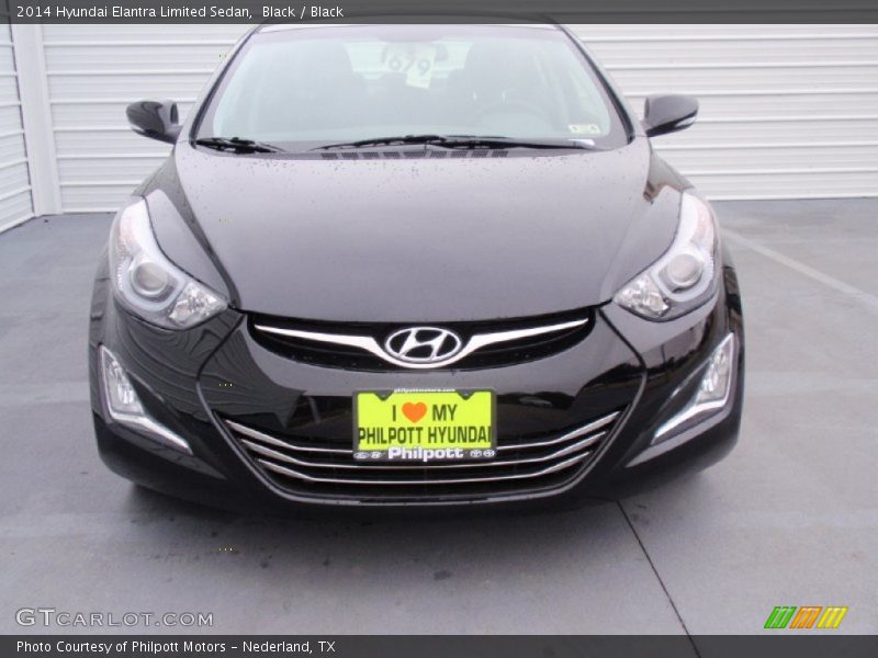 Black / Black 2014 Hyundai Elantra Limited Sedan