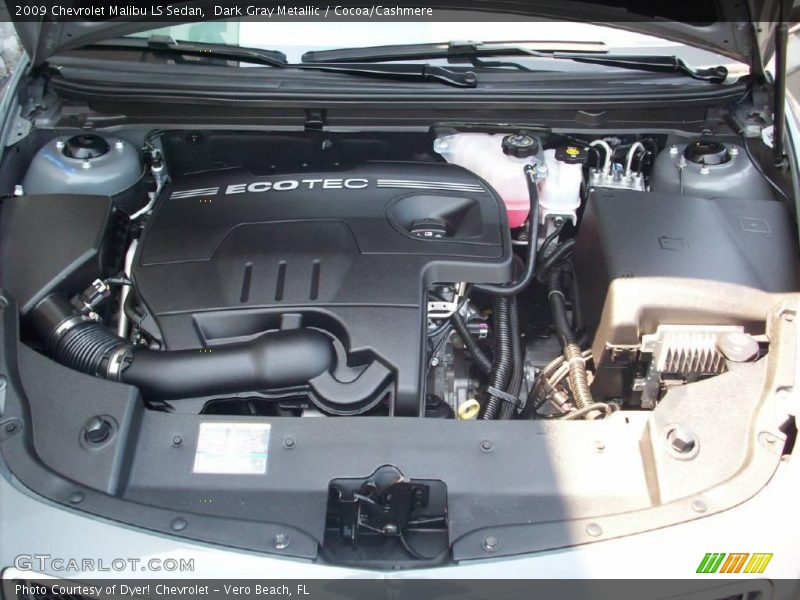 Dark Gray Metallic / Cocoa/Cashmere 2009 Chevrolet Malibu LS Sedan