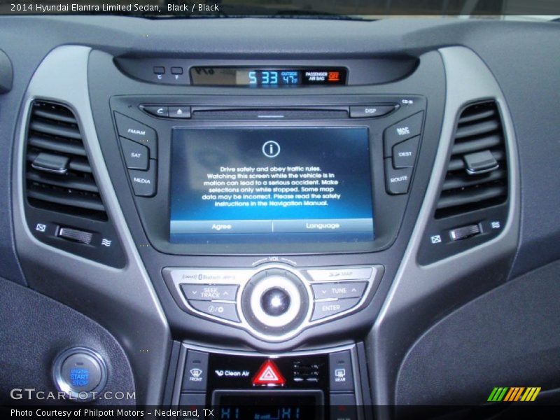 Controls of 2014 Elantra Limited Sedan