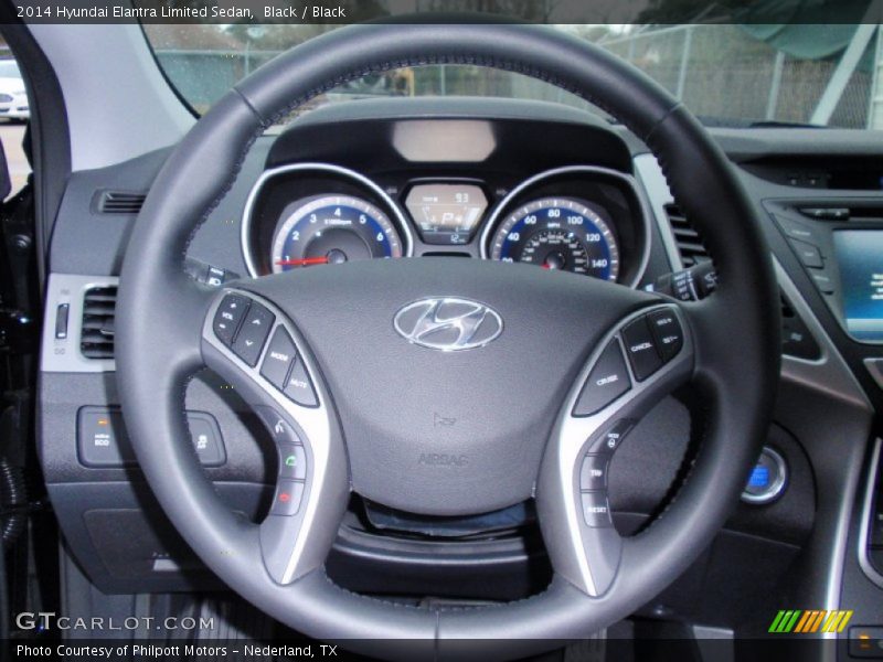 Black / Black 2014 Hyundai Elantra Limited Sedan