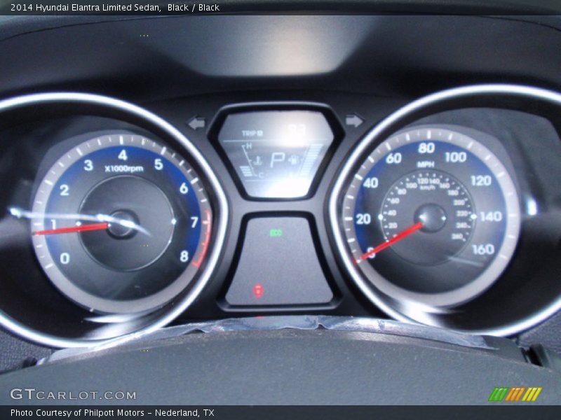 Black / Black 2014 Hyundai Elantra Limited Sedan