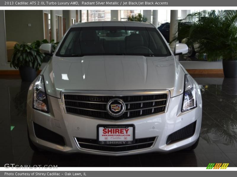 Radiant Silver Metallic / Jet Black/Jet Black Accents 2013 Cadillac ATS 2.0L Turbo Luxury AWD