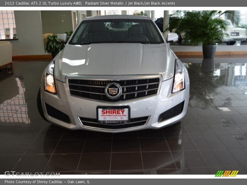 Radiant Silver Metallic / Jet Black/Jet Black Accents 2013 Cadillac ATS 2.0L Turbo Luxury AWD