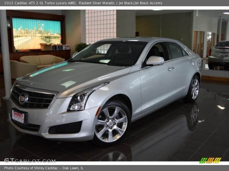 Radiant Silver Metallic / Jet Black/Jet Black Accents 2013 Cadillac ATS 2.0L Turbo Luxury AWD