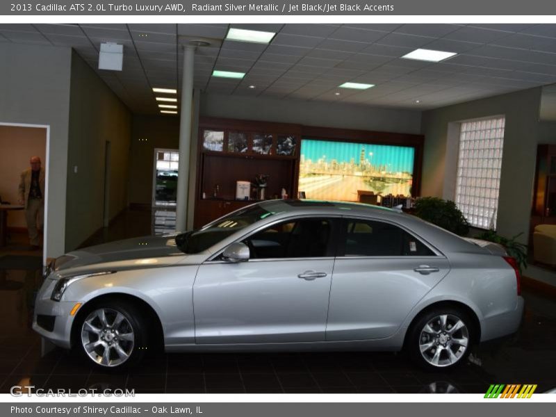 Radiant Silver Metallic / Jet Black/Jet Black Accents 2013 Cadillac ATS 2.0L Turbo Luxury AWD