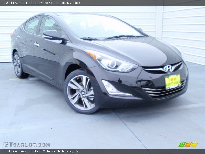 Black / Black 2014 Hyundai Elantra Limited Sedan