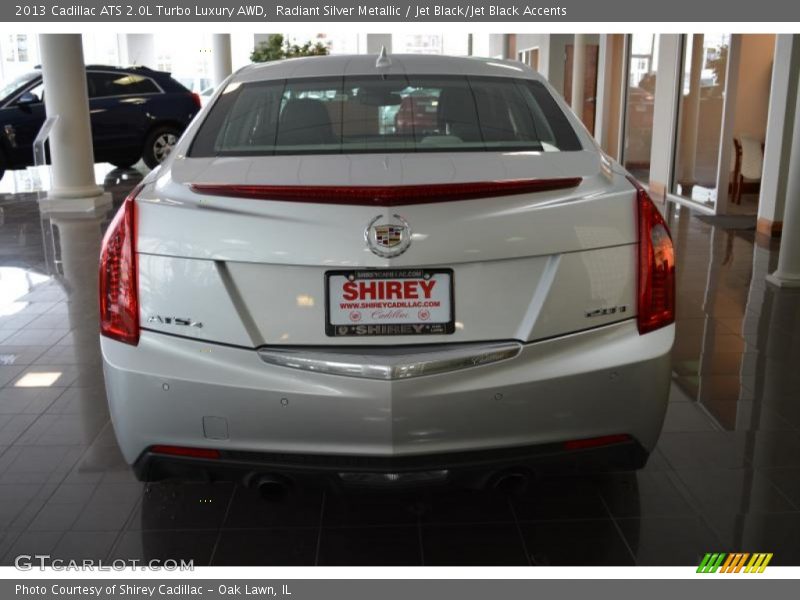 Radiant Silver Metallic / Jet Black/Jet Black Accents 2013 Cadillac ATS 2.0L Turbo Luxury AWD