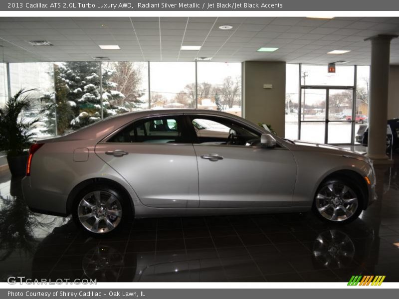 Radiant Silver Metallic / Jet Black/Jet Black Accents 2013 Cadillac ATS 2.0L Turbo Luxury AWD