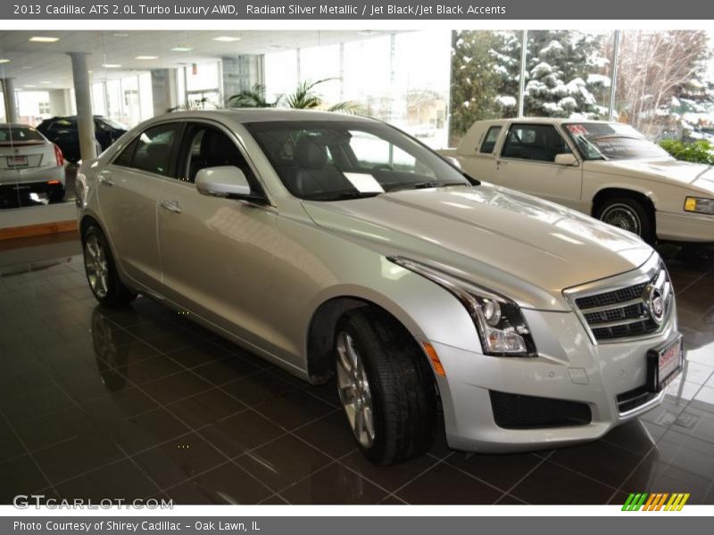 Radiant Silver Metallic / Jet Black/Jet Black Accents 2013 Cadillac ATS 2.0L Turbo Luxury AWD
