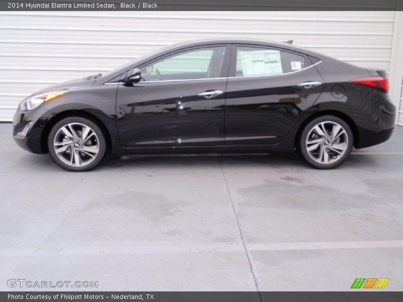 Black / Black 2014 Hyundai Elantra Limited Sedan