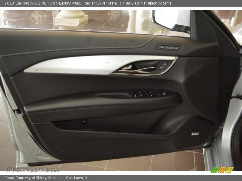 Radiant Silver Metallic / Jet Black/Jet Black Accents 2013 Cadillac ATS 2.0L Turbo Luxury AWD