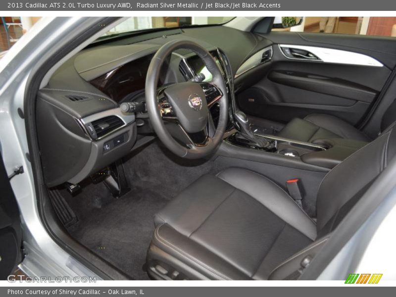 Radiant Silver Metallic / Jet Black/Jet Black Accents 2013 Cadillac ATS 2.0L Turbo Luxury AWD