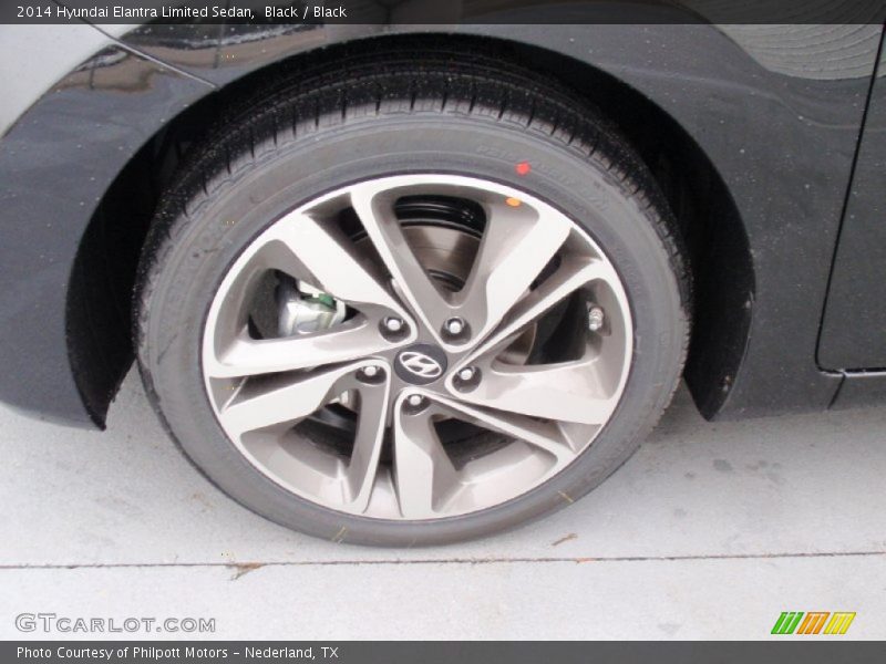 Black / Black 2014 Hyundai Elantra Limited Sedan