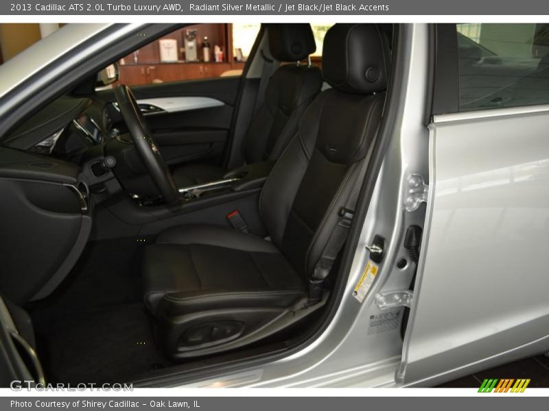 Radiant Silver Metallic / Jet Black/Jet Black Accents 2013 Cadillac ATS 2.0L Turbo Luxury AWD