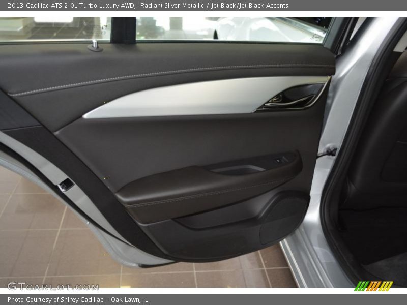 Radiant Silver Metallic / Jet Black/Jet Black Accents 2013 Cadillac ATS 2.0L Turbo Luxury AWD