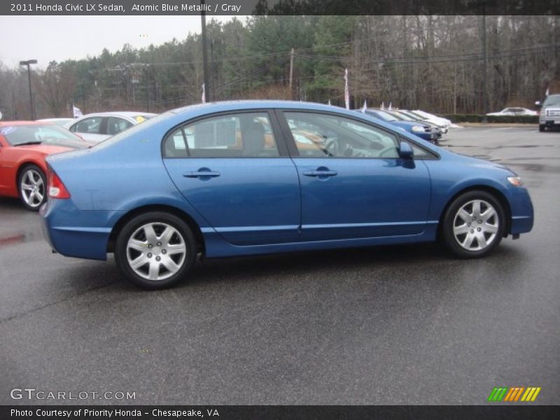 Atomic Blue Metallic / Gray 2011 Honda Civic LX Sedan