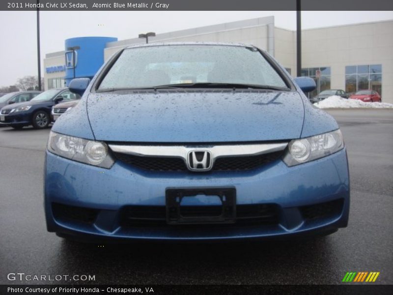 Atomic Blue Metallic / Gray 2011 Honda Civic LX Sedan