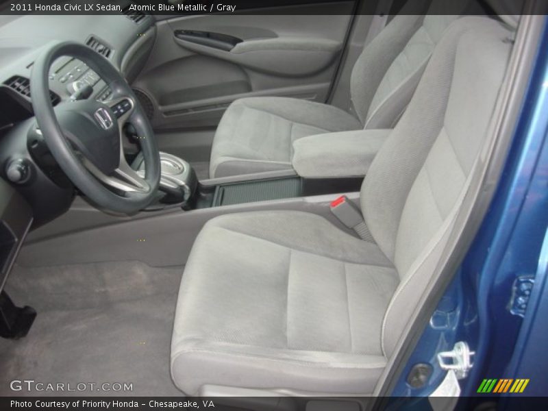Atomic Blue Metallic / Gray 2011 Honda Civic LX Sedan