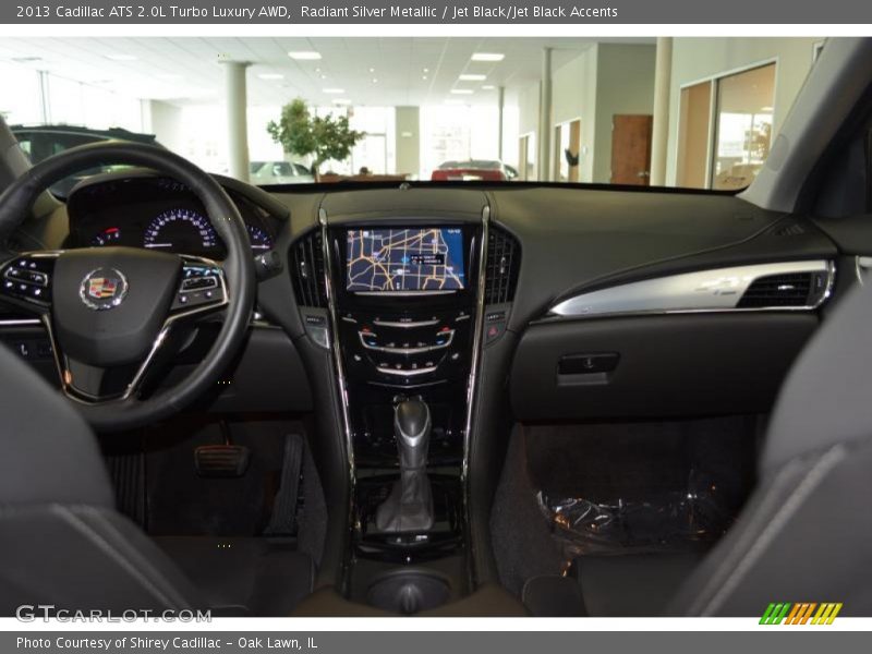 Radiant Silver Metallic / Jet Black/Jet Black Accents 2013 Cadillac ATS 2.0L Turbo Luxury AWD