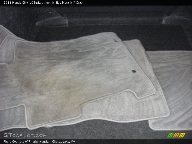 Atomic Blue Metallic / Gray 2011 Honda Civic LX Sedan