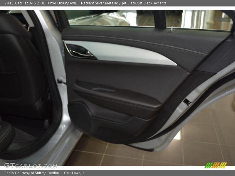 Radiant Silver Metallic / Jet Black/Jet Black Accents 2013 Cadillac ATS 2.0L Turbo Luxury AWD