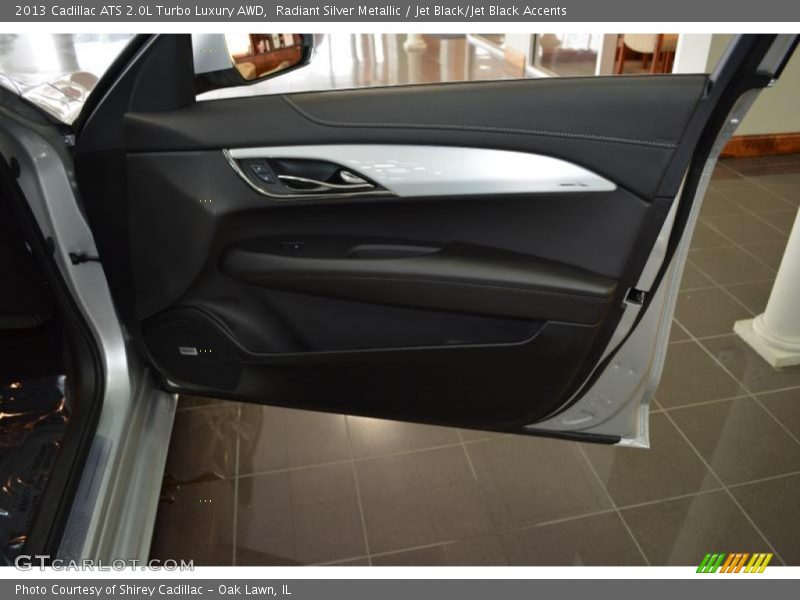 Radiant Silver Metallic / Jet Black/Jet Black Accents 2013 Cadillac ATS 2.0L Turbo Luxury AWD