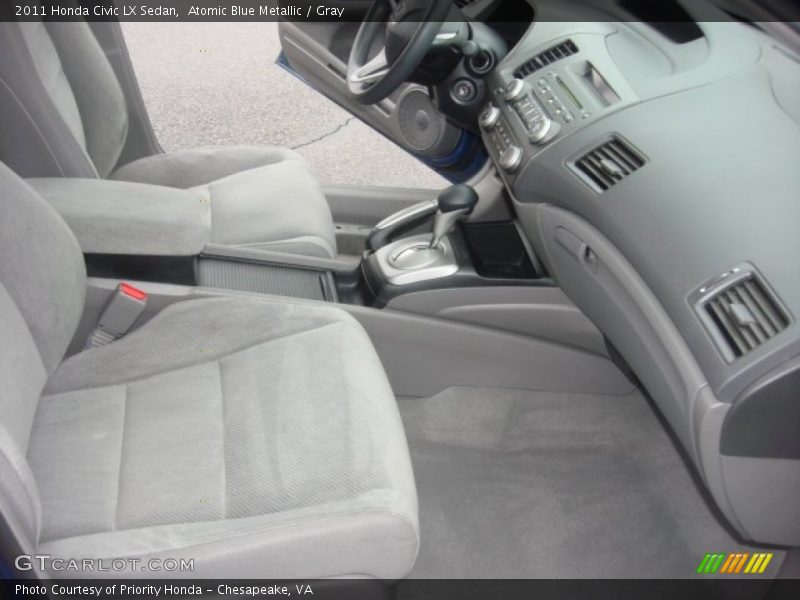 Atomic Blue Metallic / Gray 2011 Honda Civic LX Sedan