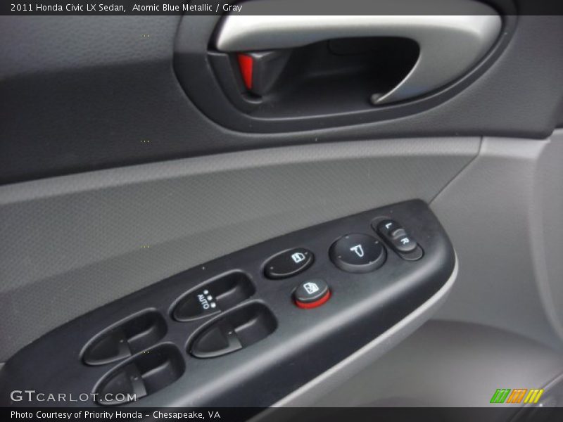 Atomic Blue Metallic / Gray 2011 Honda Civic LX Sedan