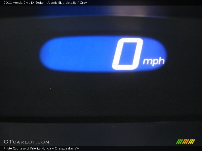 Atomic Blue Metallic / Gray 2011 Honda Civic LX Sedan