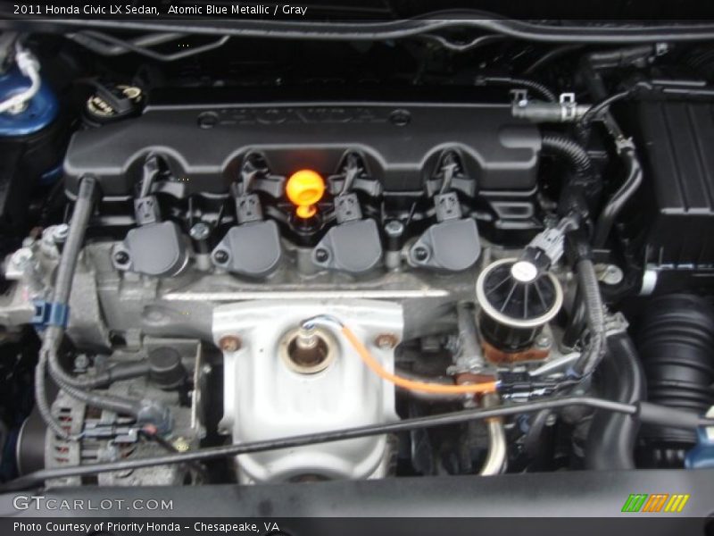 Atomic Blue Metallic / Gray 2011 Honda Civic LX Sedan