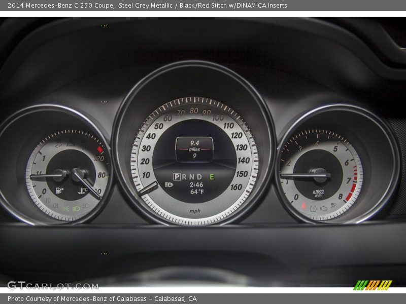 Steel Grey Metallic / Black/Red Stitch w/DINAMICA Inserts 2014 Mercedes-Benz C 250 Coupe