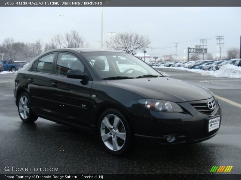 Black Mica / Black/Red 2005 Mazda MAZDA3 s Sedan