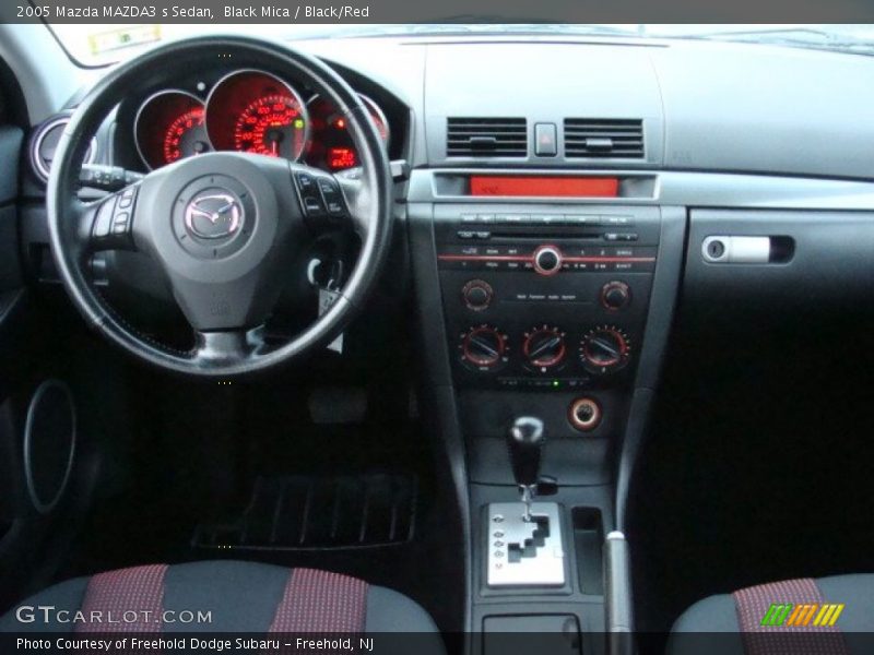 Black Mica / Black/Red 2005 Mazda MAZDA3 s Sedan