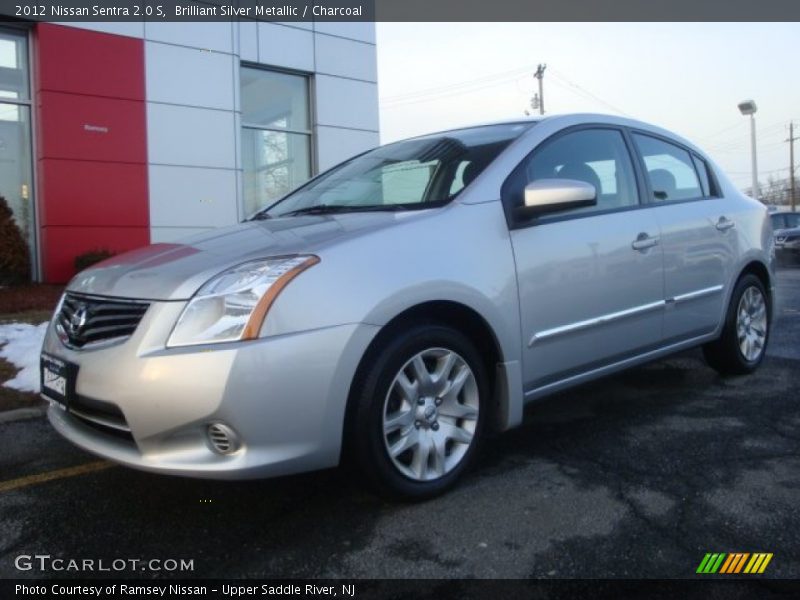Brilliant Silver Metallic / Charcoal 2012 Nissan Sentra 2.0 S
