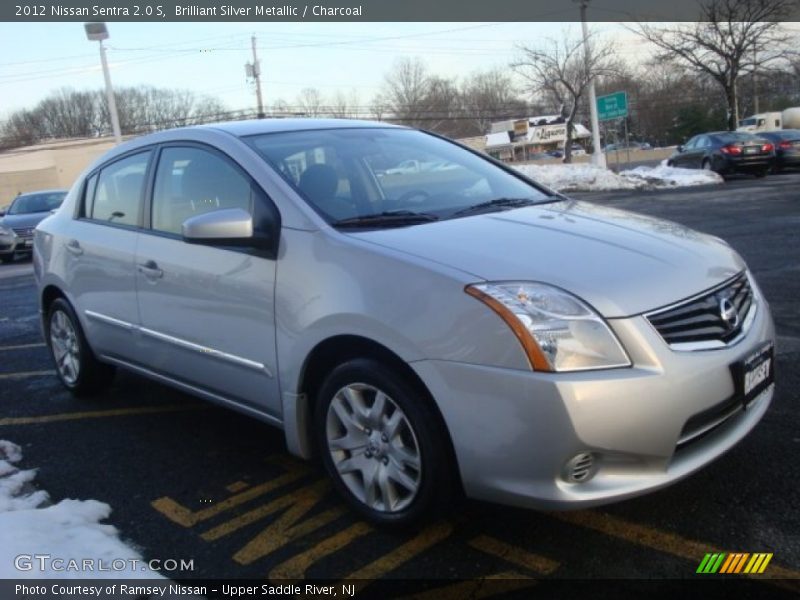 Brilliant Silver Metallic / Charcoal 2012 Nissan Sentra 2.0 S
