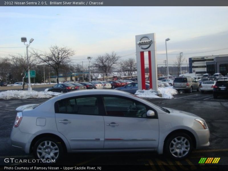 Brilliant Silver Metallic / Charcoal 2012 Nissan Sentra 2.0 S
