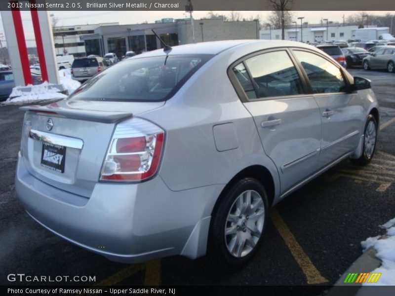 Brilliant Silver Metallic / Charcoal 2012 Nissan Sentra 2.0 S