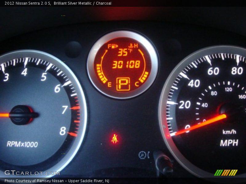 Brilliant Silver Metallic / Charcoal 2012 Nissan Sentra 2.0 S