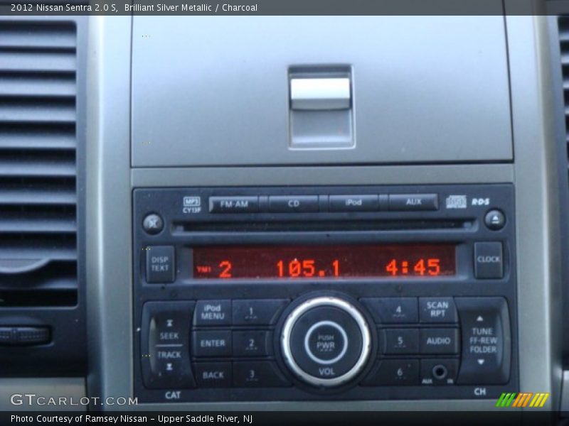 Brilliant Silver Metallic / Charcoal 2012 Nissan Sentra 2.0 S