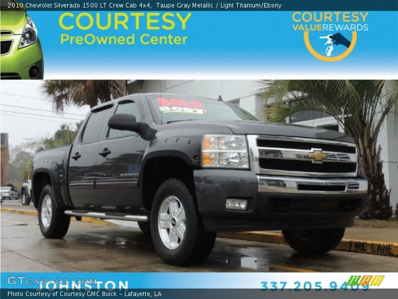 Taupe Gray Metallic / Light Titanium/Ebony 2010 Chevrolet Silverado 1500 LT Crew Cab 4x4