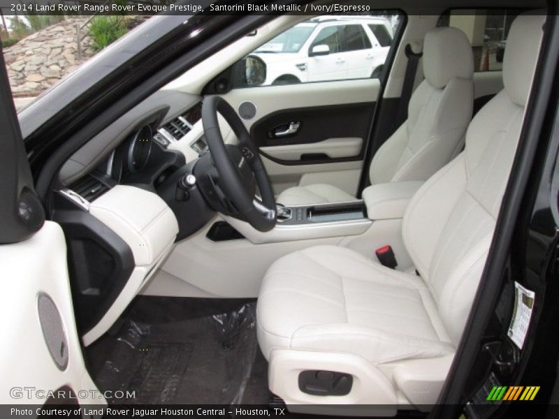 Front Seat of 2014 Range Rover Evoque Prestige