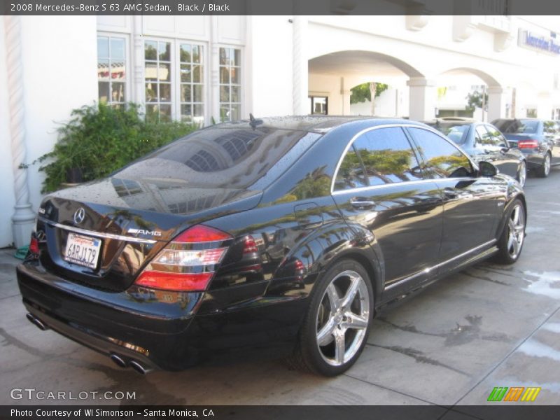 Black / Black 2008 Mercedes-Benz S 63 AMG Sedan