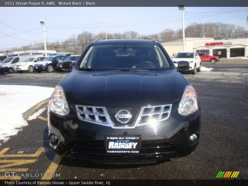 Wicked Black / Black 2011 Nissan Rogue SL AWD