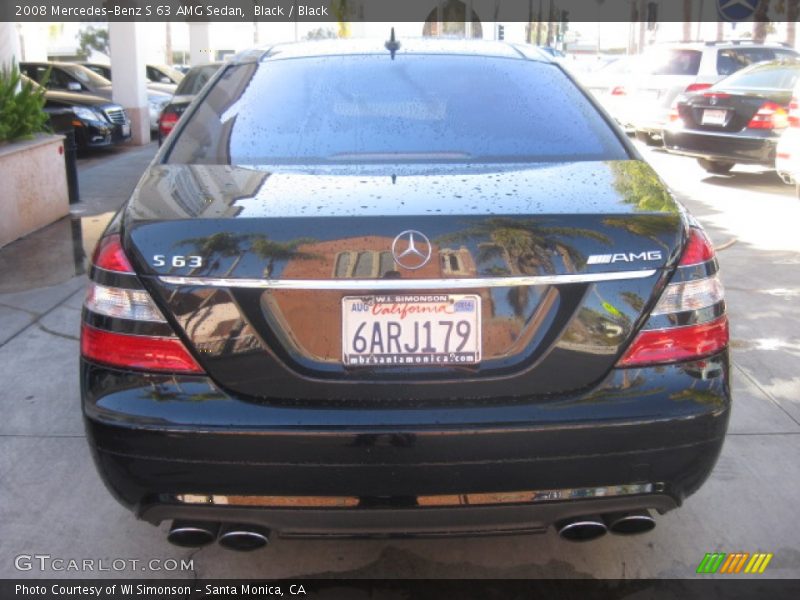 Black / Black 2008 Mercedes-Benz S 63 AMG Sedan